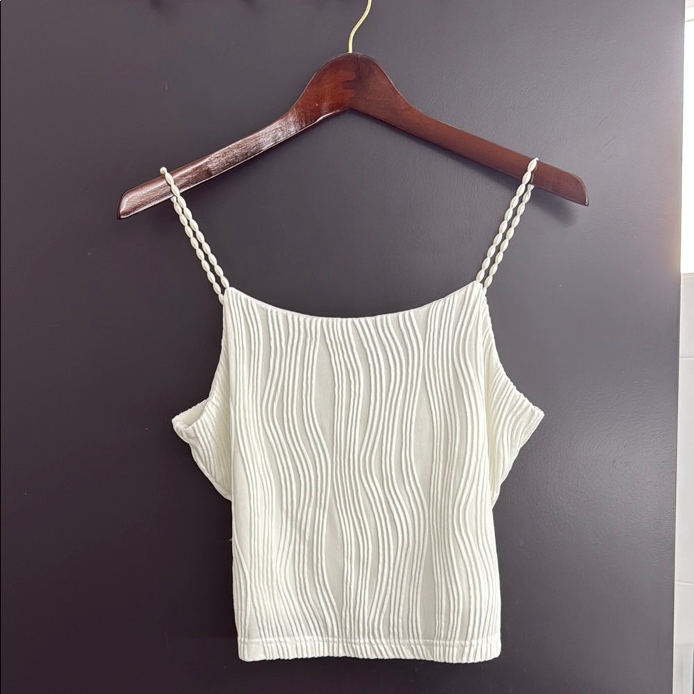 RIHOAS White Textured Camisole Top